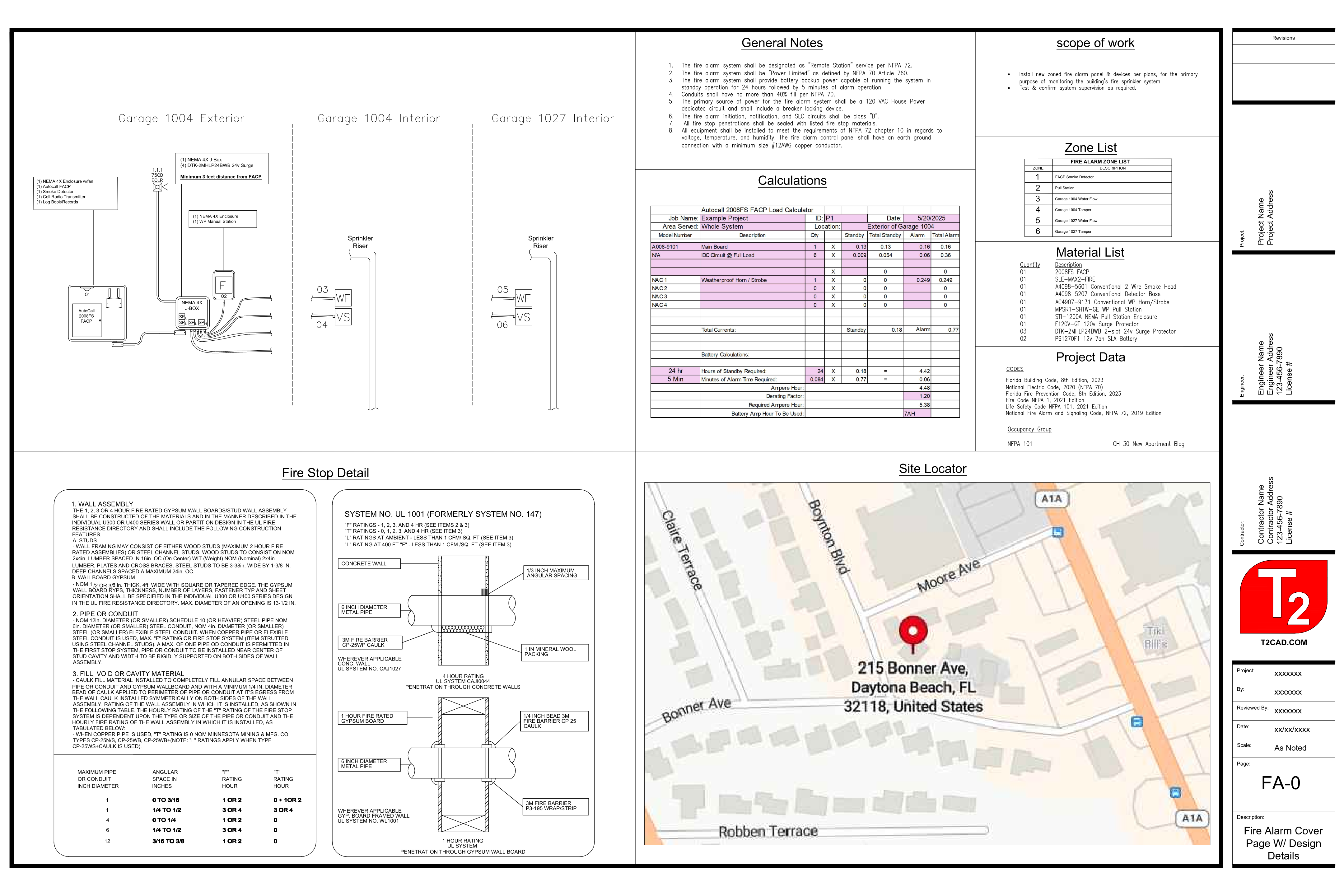 Simple project fire alarm example &mdash; sheet 1